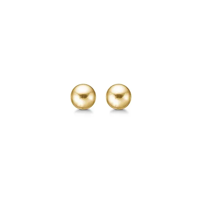 6 mm Aagaard kugle øreringe i 9 karat guld