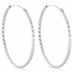 40 mm BNH creoler i sølv