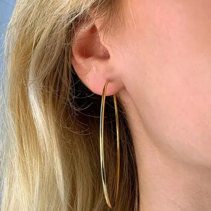 62 mm BNH Creoler øreringe i 14 karat guld