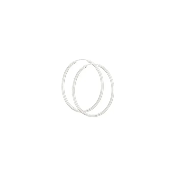 40 mm BNH ovale creoler i sølv
