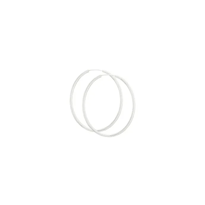 50 mm BNH ovale creoler i sølv