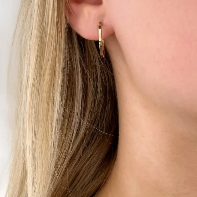 17 mm creoler i 8 karat guld