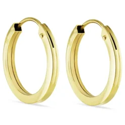13 mm creoler i 8 karat guld