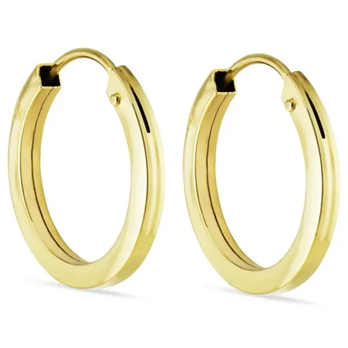 13 mm creoler i 8 karat guld