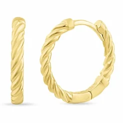 15 mm creoler i forgyldt sølv