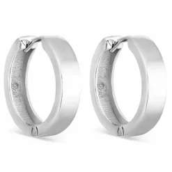 16 mm creoler i rhodineret sølv