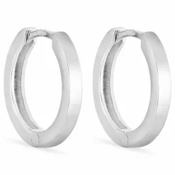 14 mm creoler i rhodineret sølv