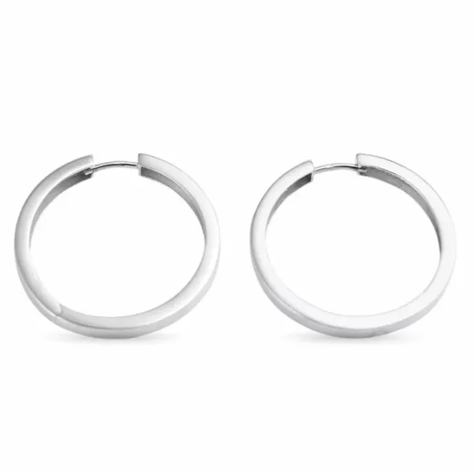 12 mm creoler i sølv