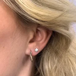 17,2 mm Creoler øreringe i sølv