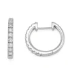 15 mm diamant creoler i 14 karat hvidguld med diamant
