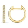 12,5 mm diamant creoler i 14 karat guld med diamant