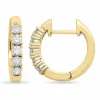 14 mm diamant creoler i 14 karat guld med diamant
