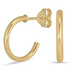 12,5 mm halvcreoler i 8 karat guld