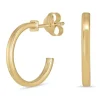 14 mm halvcreoler i 8 karat guld