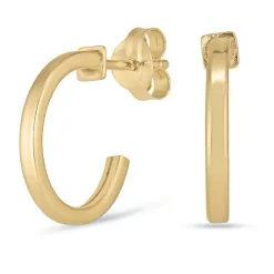12 mm halvcreoler i 8 karat guld