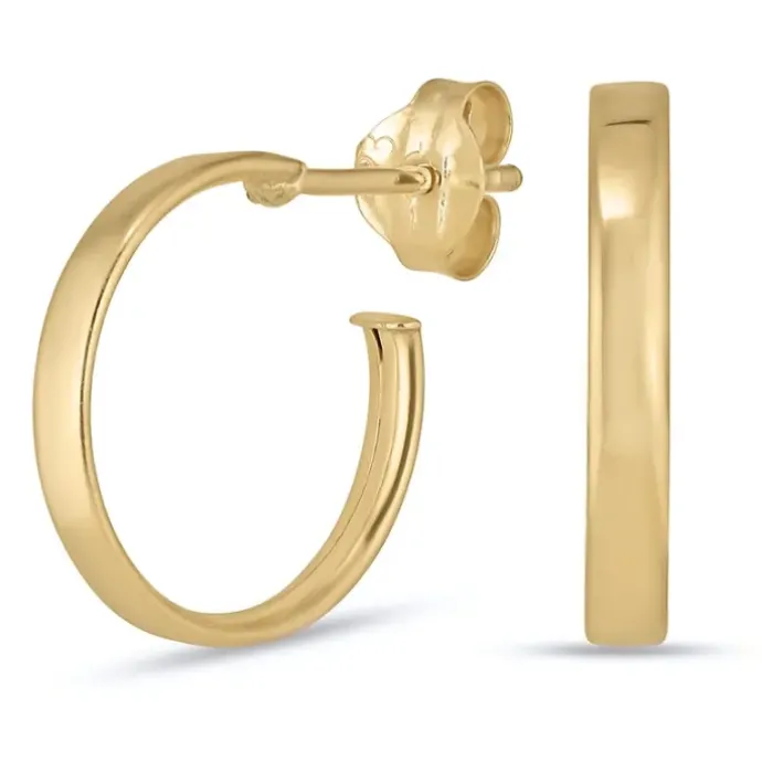 13 mm halvcreoler i 8 karat guld