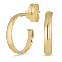 11 mm halvcreoler i 8 karat guld
