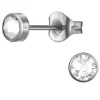 4 mm krystal ørestikker i titanium