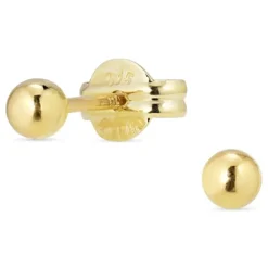3 mm kugle guldøreringe i 9 karat guld