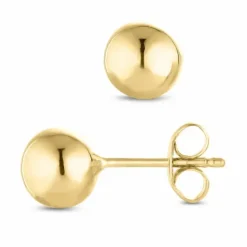 6 mm kugle øreringe i 14 karat guld