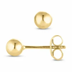 4 mm kugle øreringe i 14 karat guld