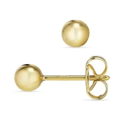 4 mm kugle ørestikker i 9 karat guld