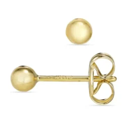 3 mm kugle ørestikker i 9 karat guld