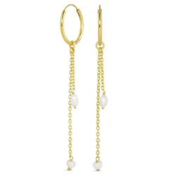 18 mm lange creoler i forgyldt sølv