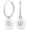 18 mm marguerit creoler i sølv - Matilda
