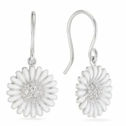 15 mm marguerit øreringe i sølv - Matilda