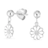 8 mm marguerit ørestikker i sølv - Maggie