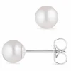 6,5-7 mm perle ørestikker i sølv