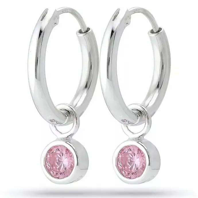 14,5 mm pink creoler i sølv