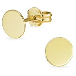 6 mm runde øreringe i 9 karat guld