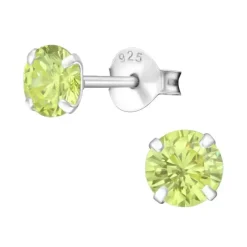 5 mm runde ørestikker i sølv
