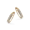 11 mm Scrouples creoler i 8 karat guld hvid zirkon