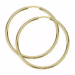 40 mm Scrouples creoler i forgyldt sølv