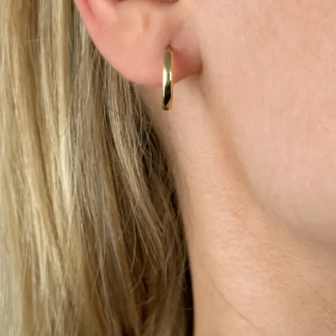 15 mm Støvring Design creoler i 8 karat guld