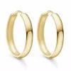 20 mm støvring design creoler i 8 karat guld