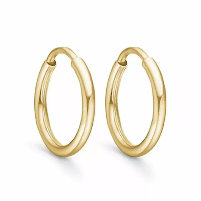 10 mm Støvring Design creoler i 8 karat guld