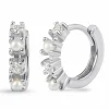 13,5 mm zirkon creoler i sølv