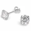 8 mm zirkon øreringe i sølv
