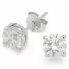 6 mm zirkon øreringe i sølv