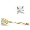 2 x 0,15 ct Kampagne - diamant solitaireørestikker i 14 karat guld med diamant