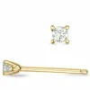 2 x 0,03 ct brillantøreringe i 14 karat guld med diamant