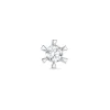 1 x 0,07 ct diamant solitaireørestik i 14 karat hvidguld med diamant