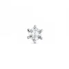 1 x 0,06 ct diamant solitaireørestik i 14 karat hvidguld med diamant