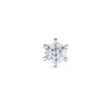 1 x 0,11 ct diamant solitaireørestik i 14 karat hvidguld med diamant