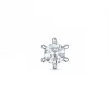 1 x 0,07 ct diamant solitaireørestik i 14 karat hvidguld med diamant