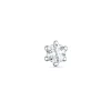 1 x 0,06 ct diamant solitaireørestik i 14 karat hvidguld med diamant